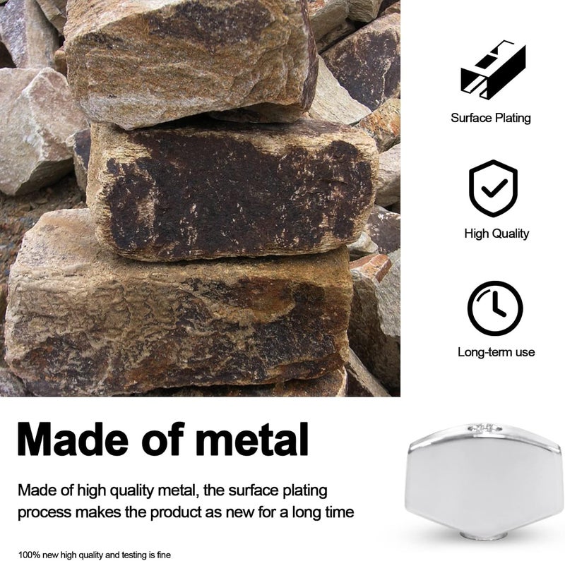 MAXCHEER 6PCS Metal Big Square Shape Acoustic Classical Guitar Tuning Keys Machine Head Replacemen Buttons knob Handle Tip (Chrome) - Image 5